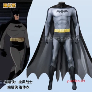 2024 Batman:Caped Crusader Costume Men Cosplay Jumpsuits Bodysuit EVA Mask Set - Picture 1 of 19