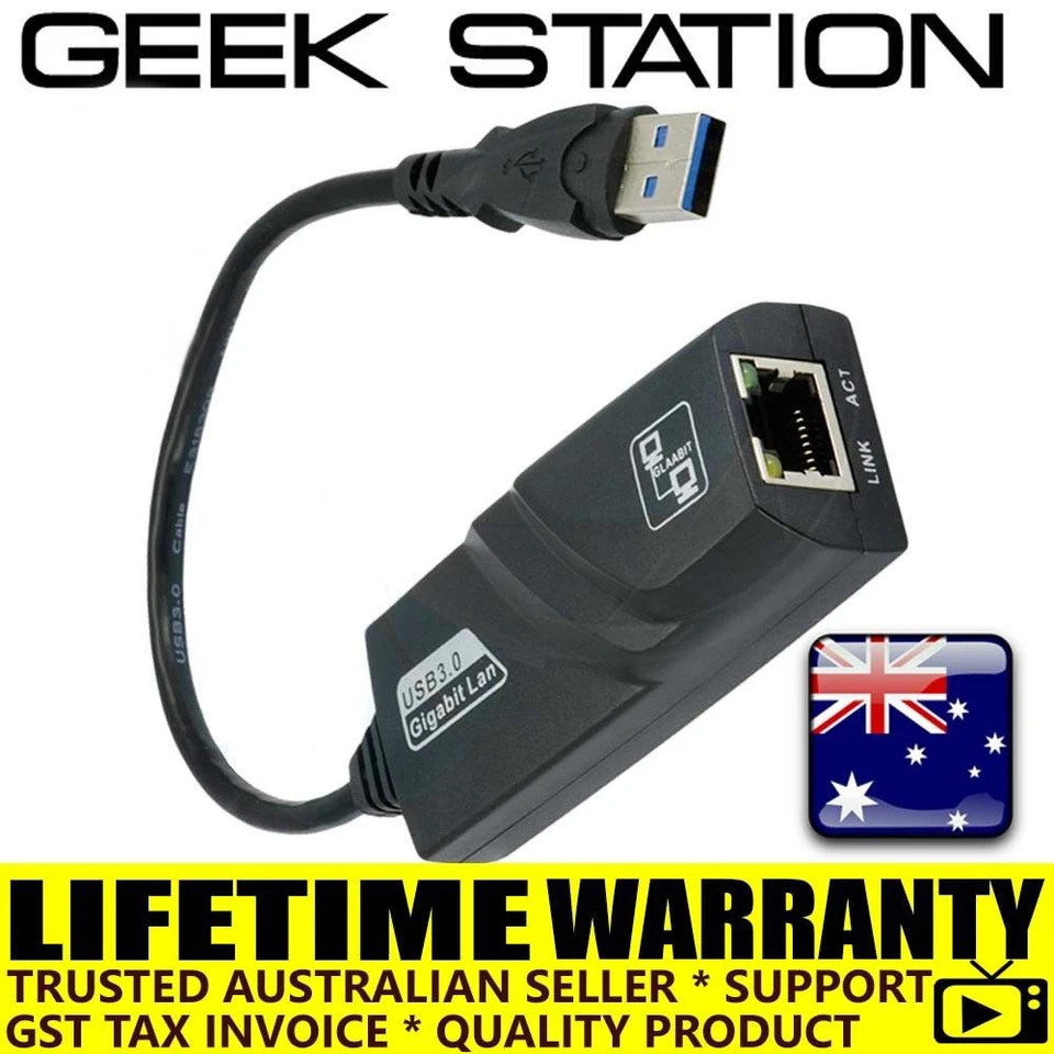 USB 3.0 to Gigabit RJ45 Ethernet LAN network Adapter 1000Mbps PC Laptop MacBook - Image 1 of 1