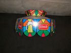 Vtg 70s 80s SCHMIDT BEER Cardboard Faux STAINED GLASS HANGING SHADE LAMP LIGHT