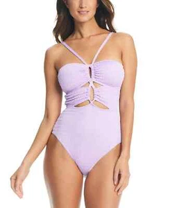 Bar III Pucker Up Textured Keyhole-Cutout Swimsuit MSRP $94 Size XS # UB2 403 N - Picture 1 of 5