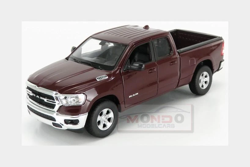 1:24 Welly Dodge Ram 1500 Double Cabine Pick-Up 2019 Bordeaux WE24104MR Model - Image 1 of 2
