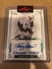 2023 LEAF ULTIMATE INSCRIPTIONS TEEMU SELANNE "FINNISH FLASH" #1/1 RARE