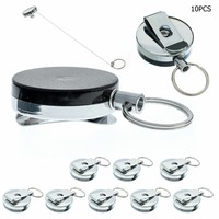 Heavy Duty Retractable 2" Pull Reel Key Chain Retractable Chain Belt Clip Id New (7795735138908)