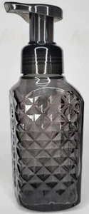 BATH & BODY WORKS FACETED BLACK GLASS GENTLE FOAMING HAND SOAP DISPENSER 10 OZ - Picture 1 of 5
