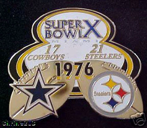Pin de puntuación final del Super Bowl 10 Steelers vs Cowboys PDI Foto 1 de 1