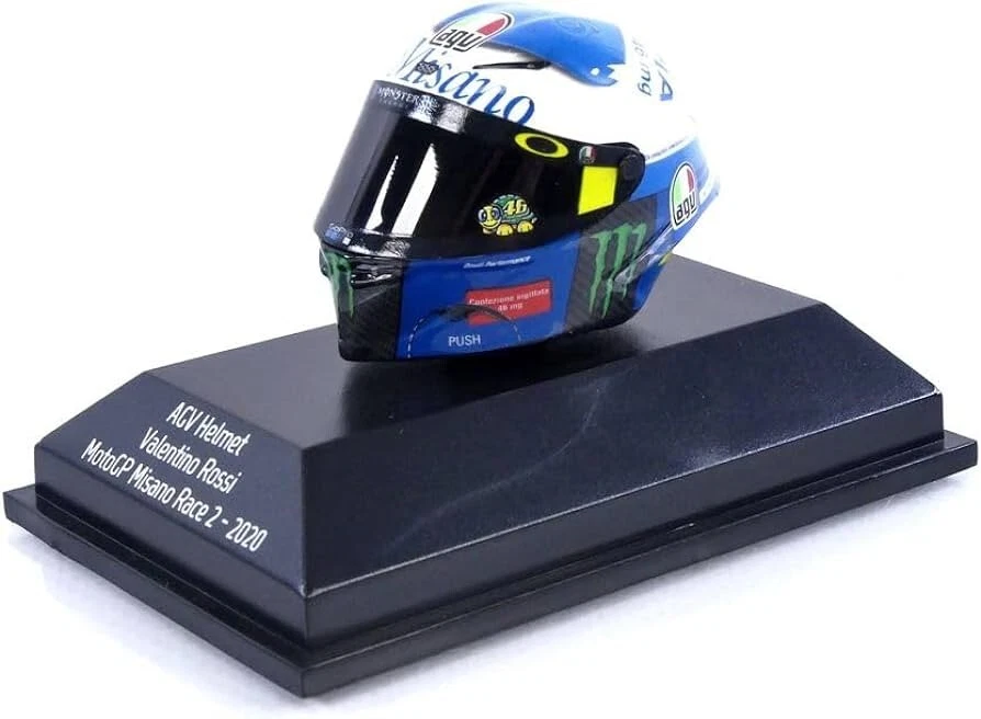 MINICHAMPS 1/8 AGV HELMET VALENTINO ROSSI MISANO MOTOGP 2020 RACE 2 399200086 - Image 1 of 4