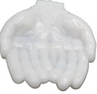 VTG MILK GLASS OPEN HANDS 1960S MADE IN MEXICO