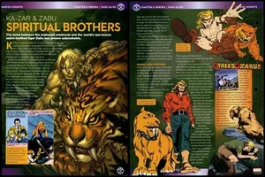 Spiritual Brothers - Ka-Zar & Zabu #KA-02 Heroes - Marvel Knights Fact File Page - Picture 1 of 1