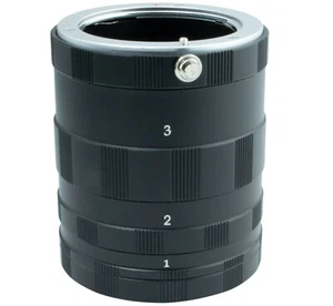 Set micro tubo di estensione macro 3 anelli per fotocamera Olympus PEN E-PL9 PL8 PL7 PL6 - Foto 1 di 6