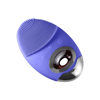 Silicone Electric Cleansing Facial Brush Waterproof-IPX7 Exfoliator - BLUE - image 1 of 2