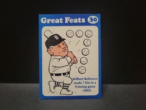 1972 Laughlin Great Feats Blue Border Wilbert Robinson #30 HOF