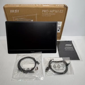 MSI Pro MP161 E2 Portable Monitor 15.6" FHD IPS 1080p W Speakers USB-C RT15 - Picture 1 of 9