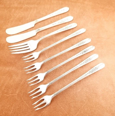 Lote de 8 placas de nobreza folheadas a prata vintage - Imagem 1 de 4