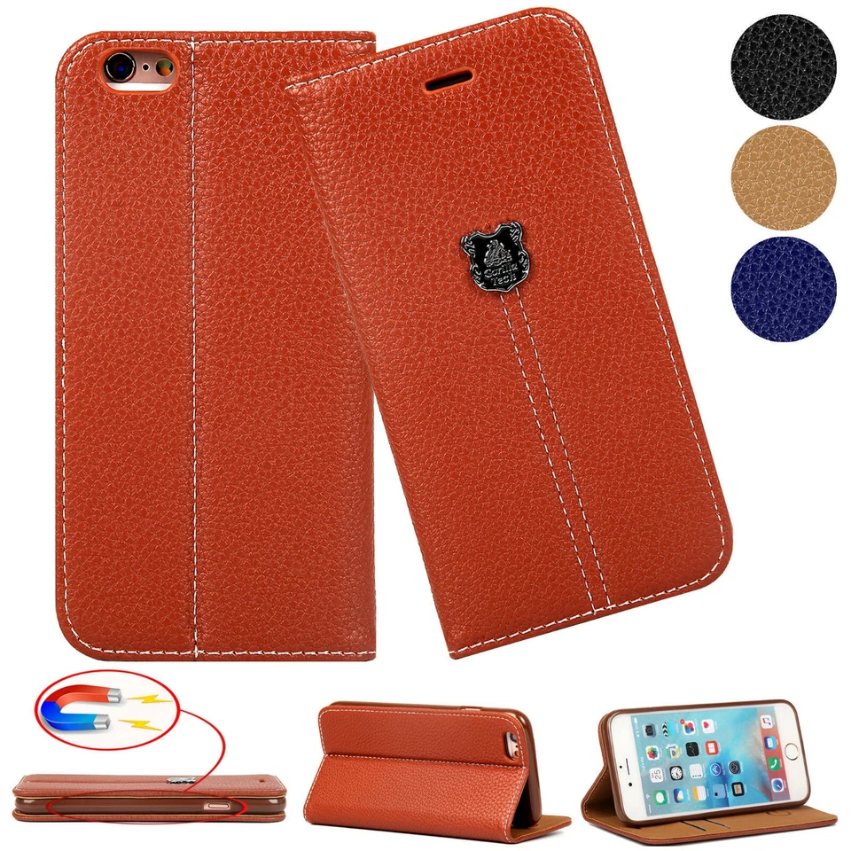 Luxury Magnetic Flip Cover Stand Wallet Leather Gorilla Case For Mobile Phones - Image 1 of 4