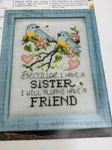 Always Have A Friend Sisters Counted Cross Stitch Pattern Magazine Pages - Picture 1 of 4