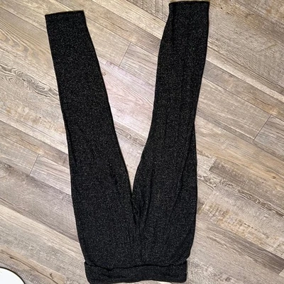 Simply Vera Wang Women's Black Sparkle Skinny Knit Pants M Made in Vietnam - Image 1 of 4