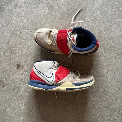 Nike Kyrie 6 USA Basketball Sneakers Men’s 9.5 Red White Blue High Top Y2K - Image 1 of 4