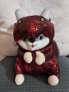 Nanco Red & Silver Shiny Dragon Critter NWT - Picture 1 of 4