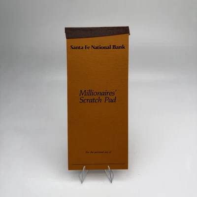 1977 $1 MILLIONAIRES' SCRATCH PAD $10 Face Consecutive Serial # Santa Fe Bank - Image 1 of 4