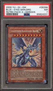 Yu-Gi-Oh! Blue-Eyes Shining Dragon Retro Pk. 2 GERMAN Secret RP02-DE096 PSA 7 - Picture 1 of 2