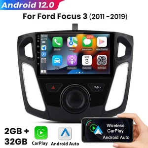 CARPLAY For Ford Focus 2011-2019 9'' Android12 Car Radio GPS Sat Nav WIFI 2+64GB - Bild 1 von 12