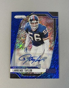 2024 Panini Prizm Lawrence Taylor Blue Shimmer Auto #/25 (SP) Giants #219 - Bild 1 von 5