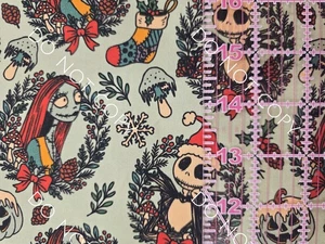 Custom Cotton Woven Nightmare Before Christmas NBC Wreath By The 1/4 Yard 9x56 - Picture 1 of 2
