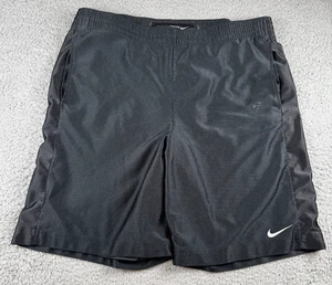 Nike Shorts Men XL Black Mesh Basketball Dazzle Athletic Shiny Swoosh Y2K - Picture 1 of 9
