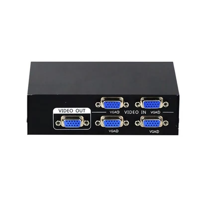 4Port VGA Switch Video Selector Switcher 4 In 1 Out VGA Switcher Box Accessories - Image 1 of 4