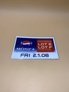 Super Bowl 46 Musica Fiesta Staff Parking Pass - Picture 1 of 4