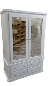 handmade tulip 4 drawer gent (white + crystal) - Picture 1 of 2