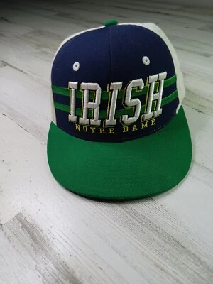 Zephyr Irish Notre Dame Cap Navy Green Embroidery Adjustable Snapback Hat - Image 1 of 4