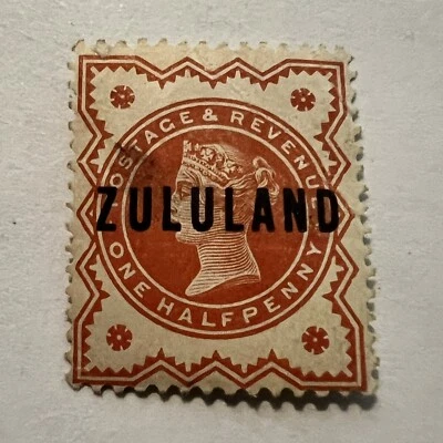 SELLO DE PRINCIPIOS DE 1888 ZULULAND #1 REINA VICTORIA EMBALAJE ORIGINAL SIN USAR OG Foto 1 de 2