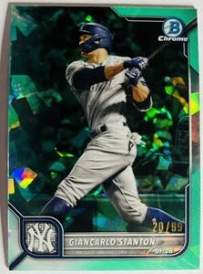 Giancarlo Stanton 2022 Bowman cromo refractor verde #85/99 - Imagen 1 de 2