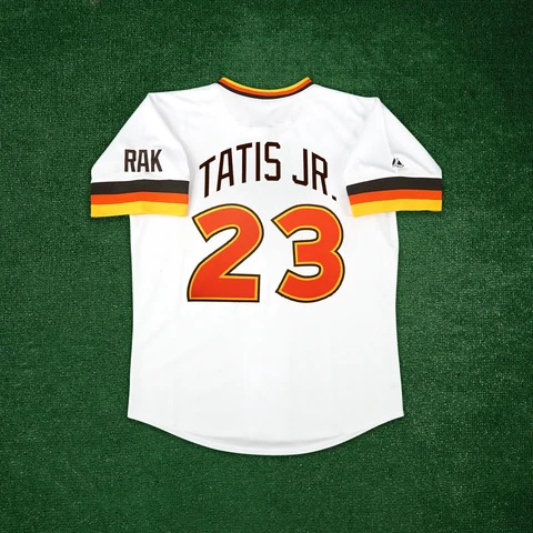 Fernando Tatis Jr. 1984 San Diego Padres Home Cooperstown Throwback Men's Jersey Cover