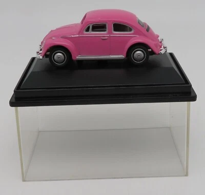 Rara Micro IN Metallo Die Cast Hongwell Volkswagen Cox Rosa Beetle Käfer 1/72 - Immagine 1 di 4