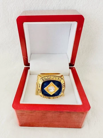 1984 Edmonton Oilers Stanley Cup Championship Ring W Box, 🇺🇸 SHIP Cover