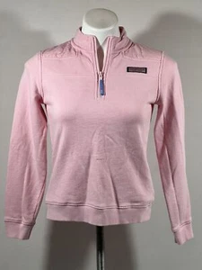 Vineyard Vines Pullover Girls 10 Pink 1/4 Zip Long Sleeve Sweatshirt - Picture 1 of 23