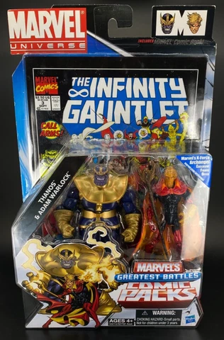 Marvel Universe - Greatest Battles Comic Packs - Thanos & Adam Warlock 3.75" Cover