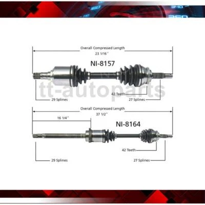 2x Junta de eje delantera TrakMotive CV para Nissan Sentra tracción delantera 2,5 L 2006 2005 2004 2003 Foto 1 de 3