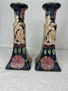 Vintage Set Oriental/Chinese Porcelain Candle Taper Holders 8.75”H. - Picture 1 of 6