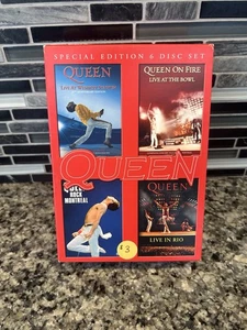 Queen: Live at Wembly/Rock Montreal/Live in Rio/On Fire - Live at the Bowl (DVD) - Picture 1 of 3