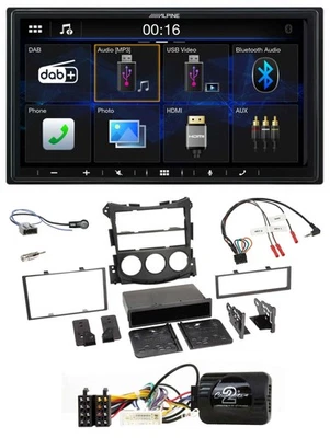 Alpine Bluetooth 2DIN Lenkrad DAB USB Autoradio für Nissan 370Z 2009-2013 Roadst - Bild 1 von 4