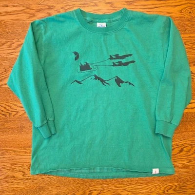 Camiseta AWACS Niños Verde Manga Larga Santa Trineo Montañas 962nd JBER Foto 1 de 4