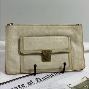 Original LOUIS VUITTON Suhali Creme Leder Clutch Tasche mit Zertifikat - Bild 1 von 13