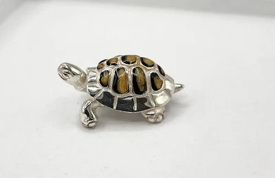 Estatuilla tortuga miniatura Saturno Italia plata de ley 925 y esmalte * 182 AR Foto 1 de 4