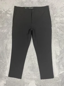 Banana Republic Pants Mens 38x29 Black Flat Front Stretch Dress Trousers Modern - Picture 1 of 12