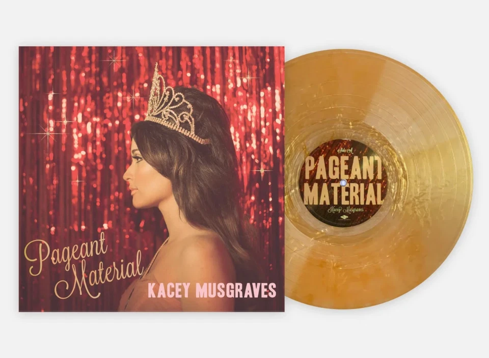 KACEY MUSGRAVES PAGEANT MATERIAL LP GOLD NUGGET VINYL LIMITED EDITION  IN HAND - Image 1 of 4
