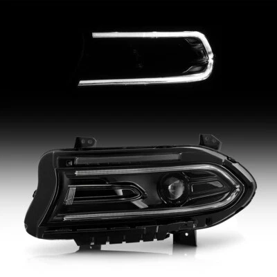 For 2015-2023 Dodge Charger Halogen Projector Headlights w/ LED DRL Left/Driver - Image 1 of 4