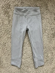 Athleta Girl Gray On Pointe Gross Hem Capri Size Medium 8 - 10 - Picture 1 of 6